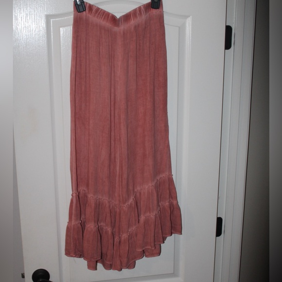 Umgee Coral Ruffled Tiered Pants - Picture 4 of 6